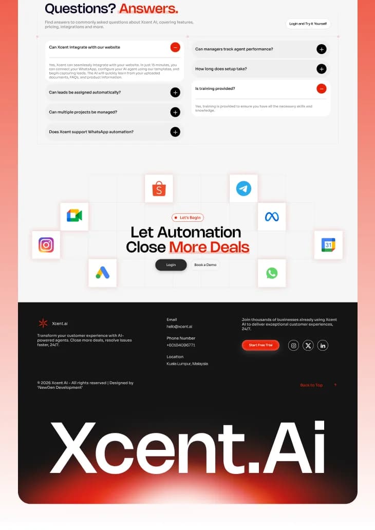 Xcent.ai analytics screenshot