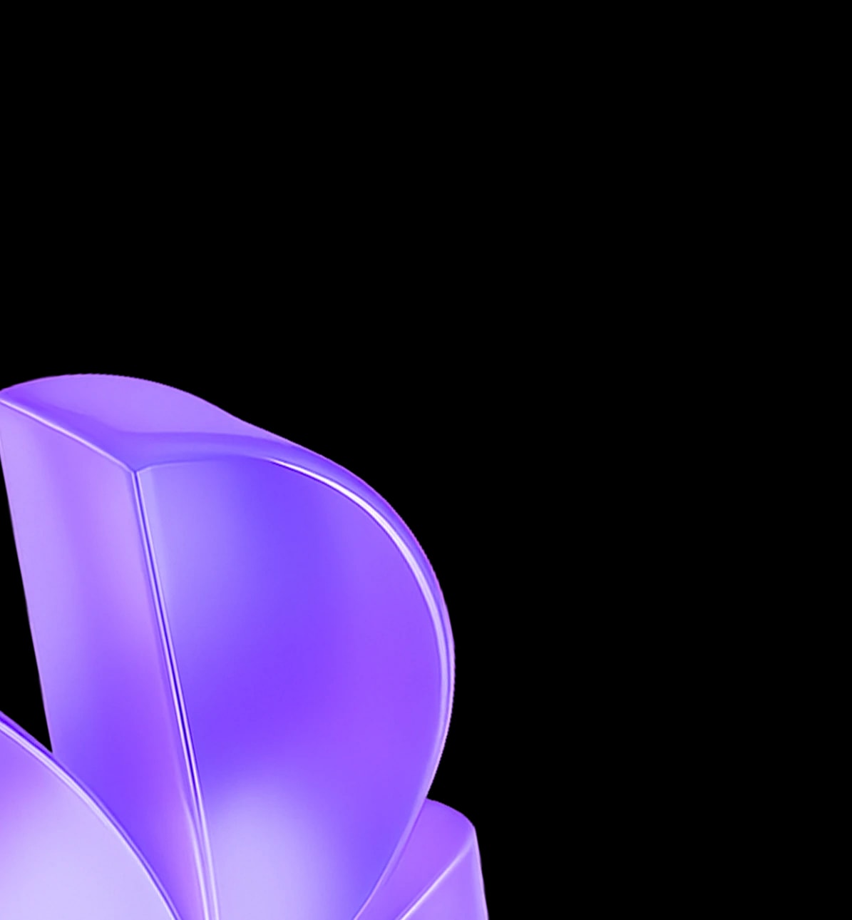 3D Purple Shape Left